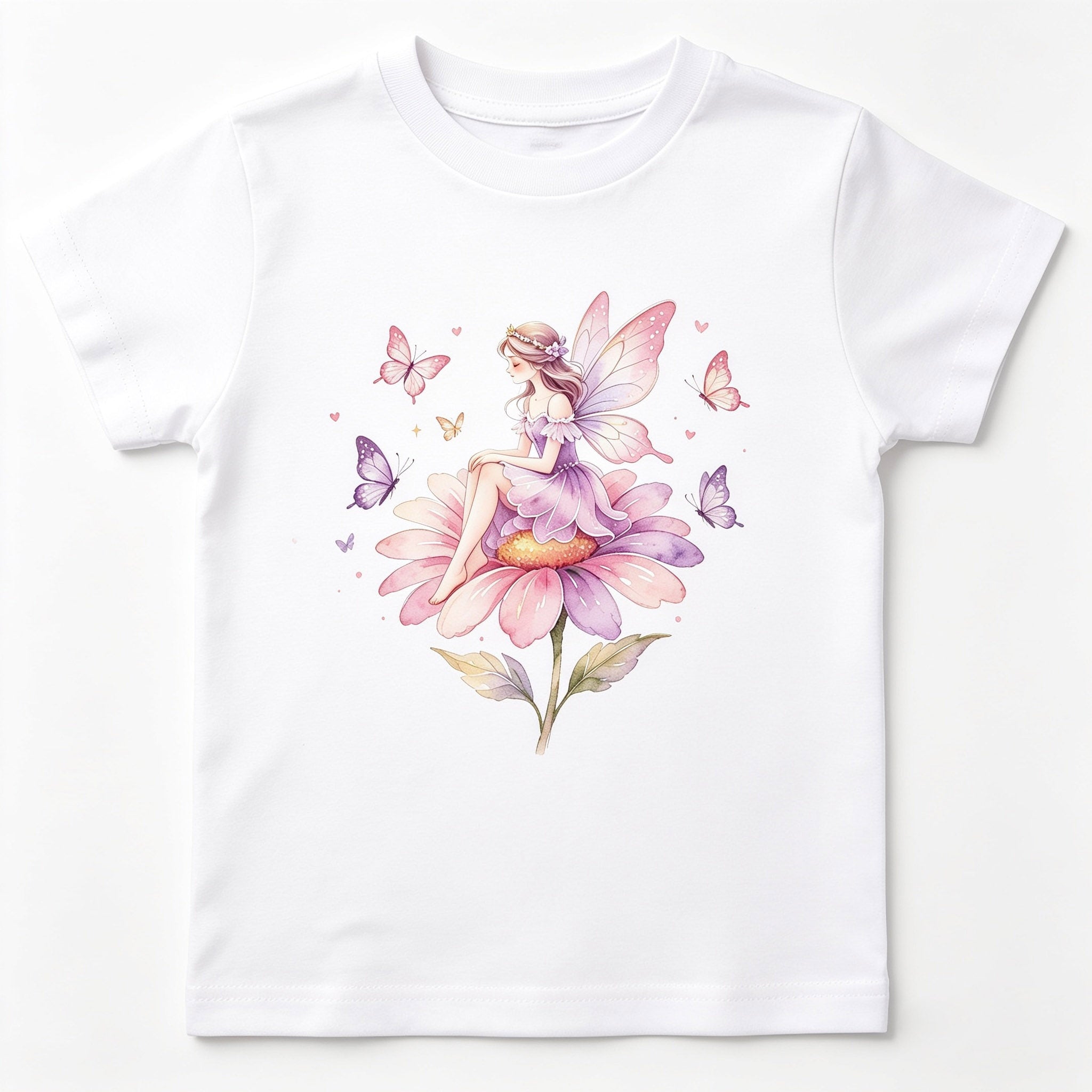 MAGICAL WATERCOLOR FAIRY PRINTED KIDS T-SHIRT