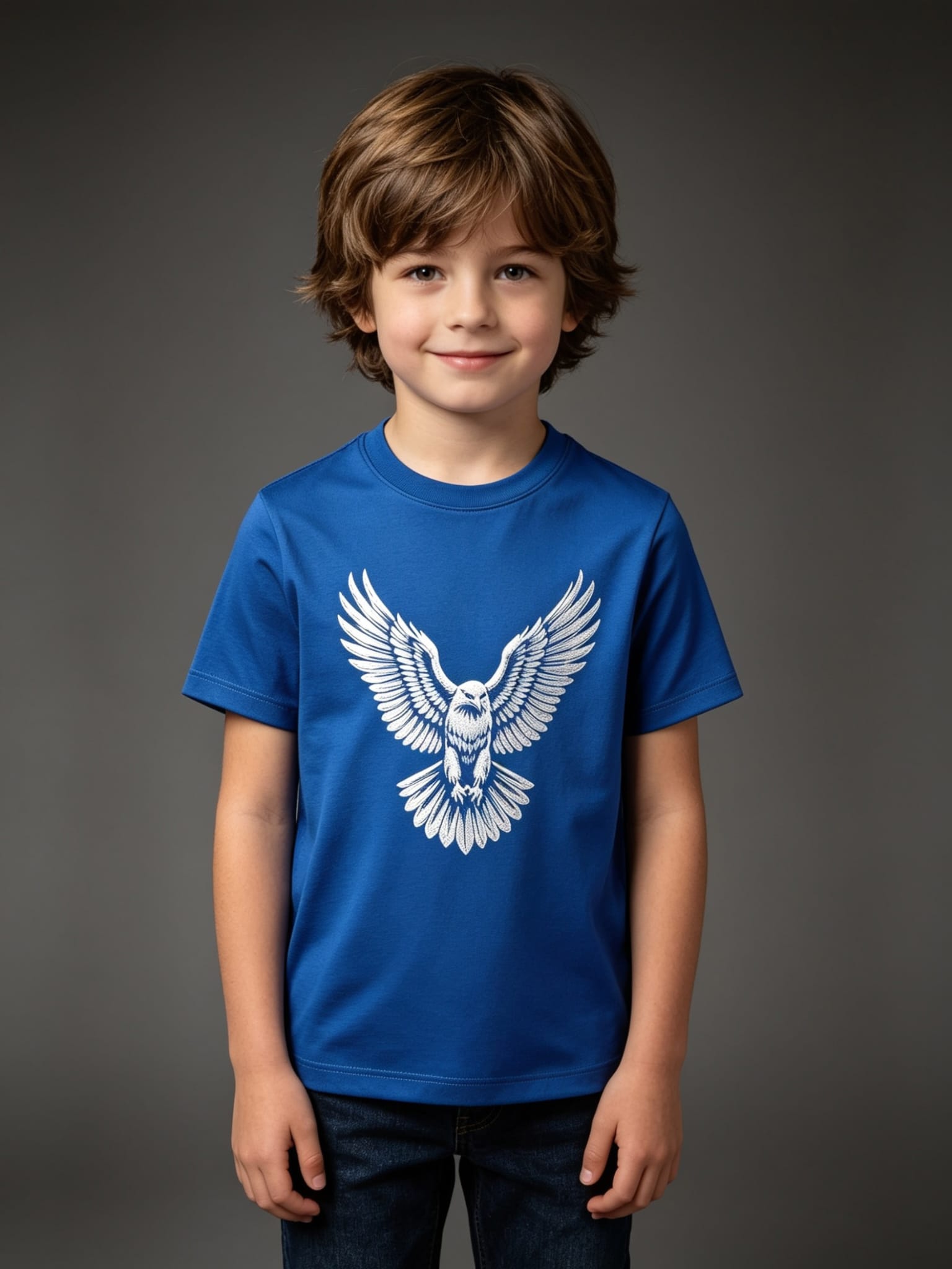 KIDS EAGLE GRAPHIC COTTON T-SHIRT